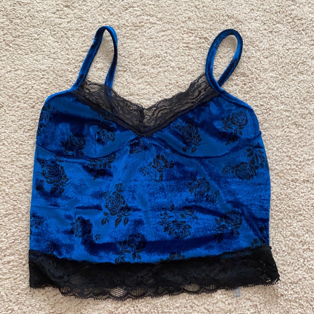 blue y2k tank top